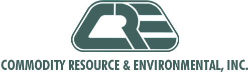 CRE, Commodity Resource & Environmental; Scrap X-ray film recycling, single use camera recycling Logo